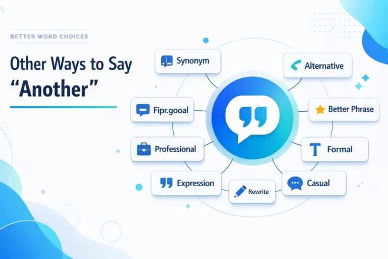Other Ways to Say “Another”