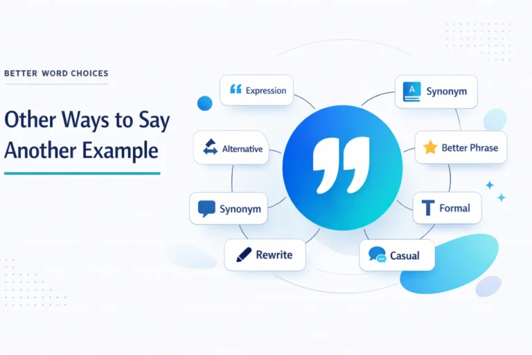 Other Ways to Say Another Example