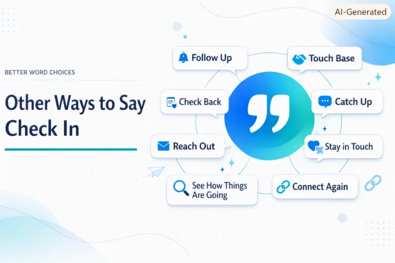 Other Ways to Say Check In