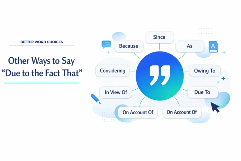 Other Ways to Say "Due to the Fact That"
