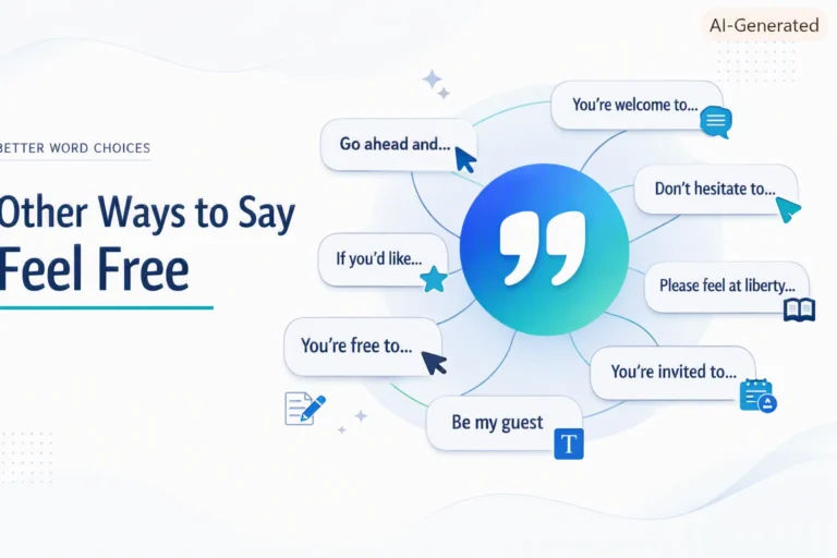 Other Ways to Say Feel Free