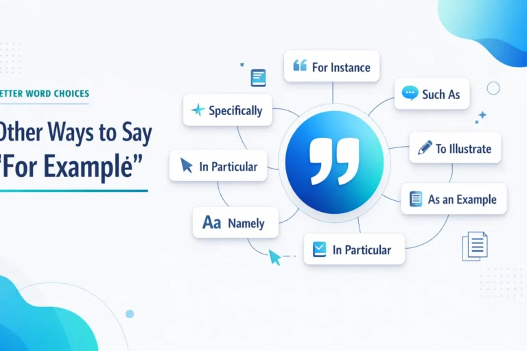 Other Ways to Say For Example
