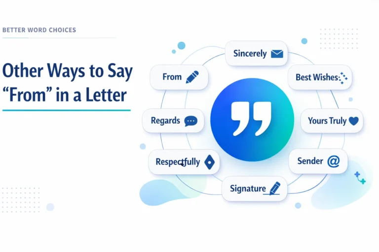 Other Ways to Say "From" in a Letter