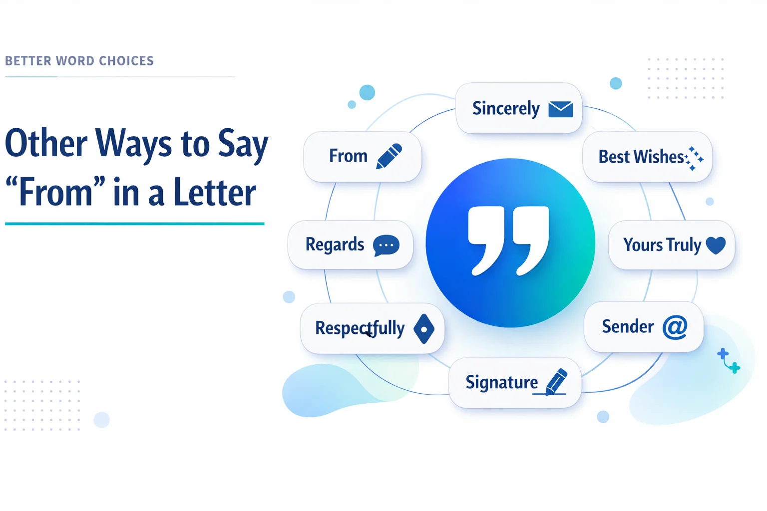 Other Ways to Say "From" in a Letter