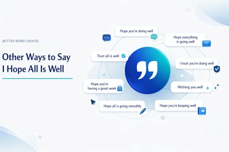 Other Ways to Say I Hope All Is Well