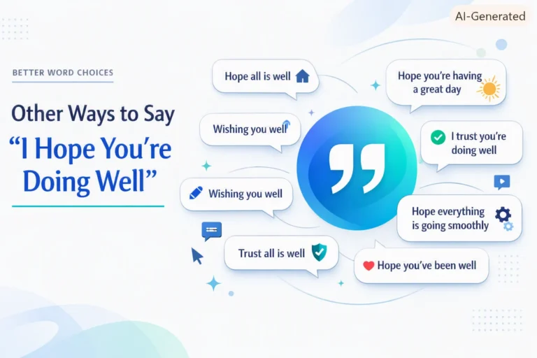 Other Ways to Say “I Hope You’re Doing Well”
