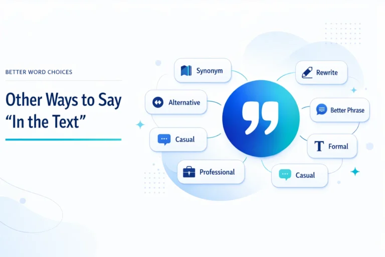 Other Ways to Say "In the Text"