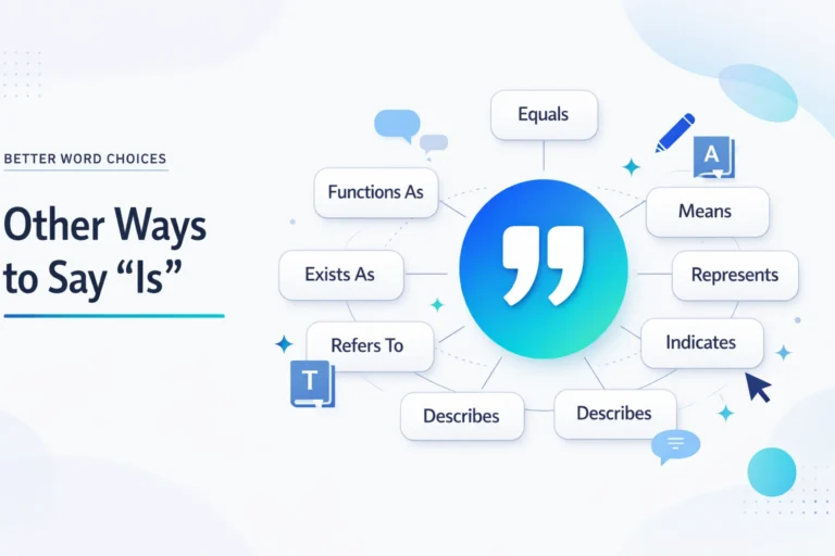 Other Ways to Say "Is"