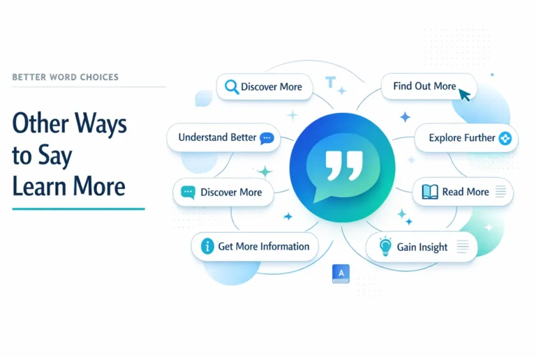 Other Ways to Say Learn More