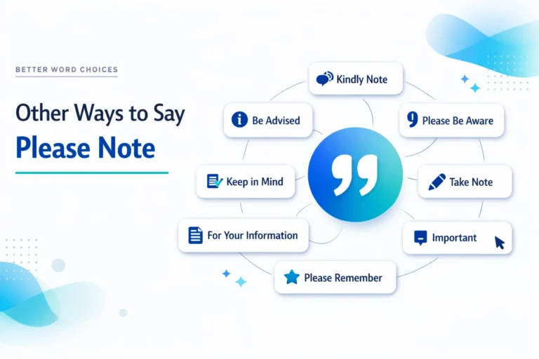 Other Ways to Say Please Note