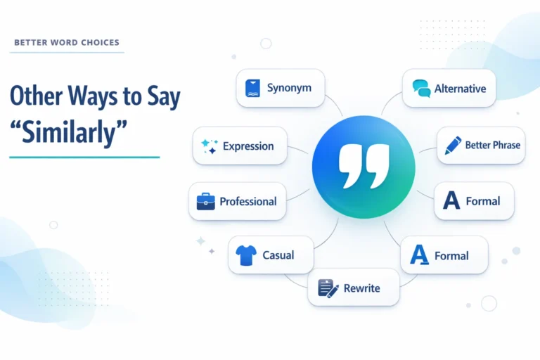 Other Ways to Say “Similarly”
