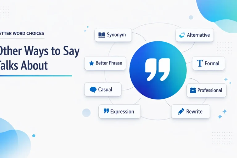 Other Ways to Say Talks About