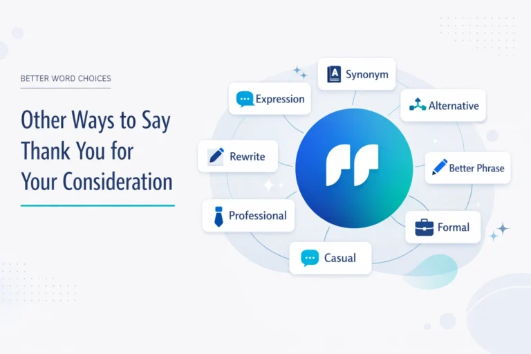 Other Ways to Say Thank You for Your Consideration
