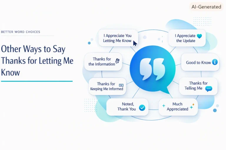 Other Ways to Say Thanks for Letting Me Know