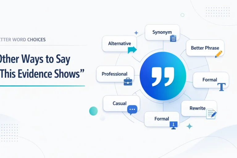 Other Ways to Say "This Evidence Shows"