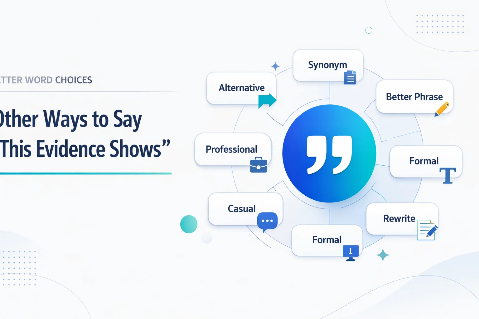 Other Ways to Say "This Evidence Shows"