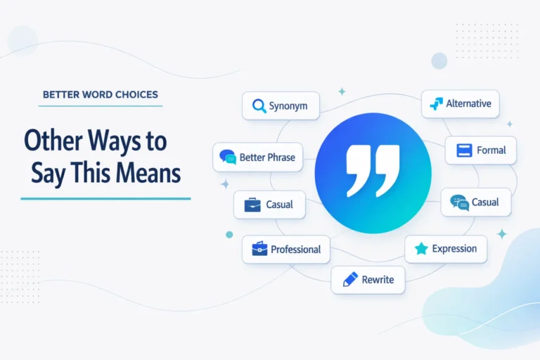 Other Ways to Say This Means