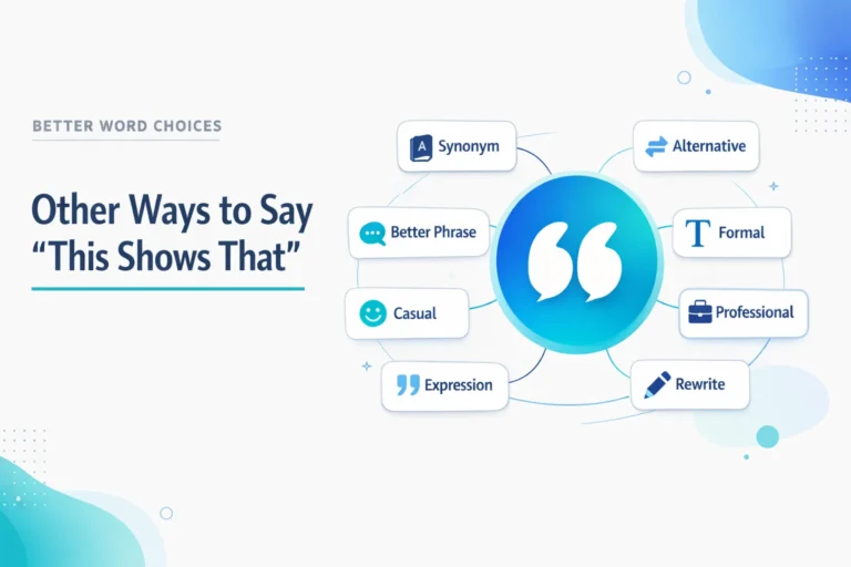 Other Ways to Say "This Shows That"