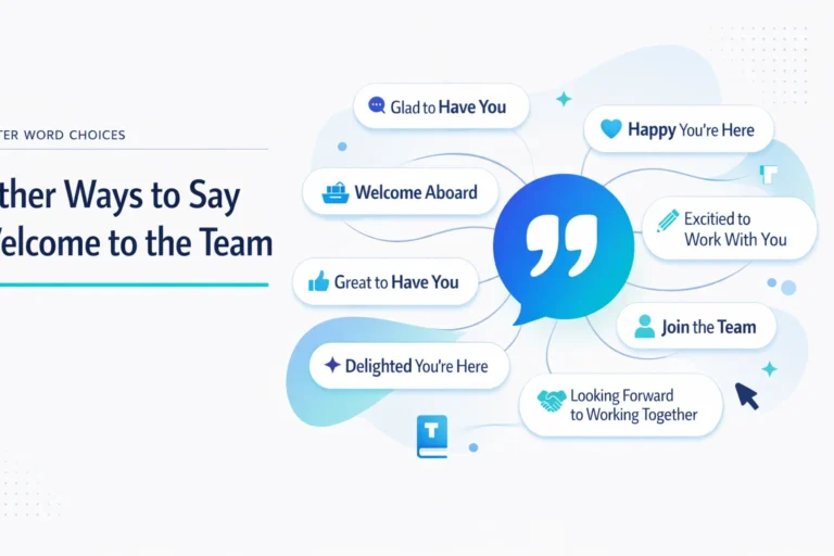 Other Ways to Say Welcome to the Team