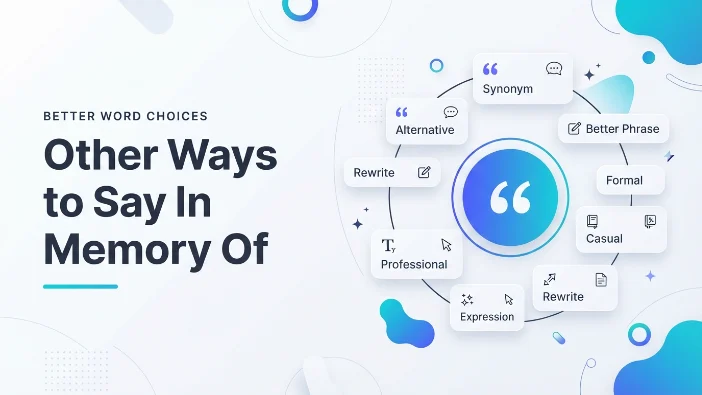 Other Ways to Say In Memory Of