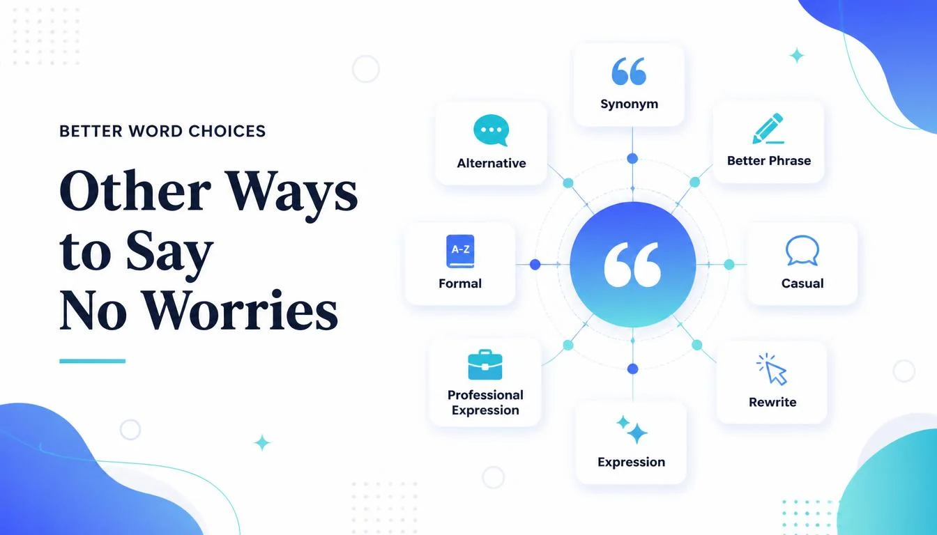 Other Ways to Say No Worries