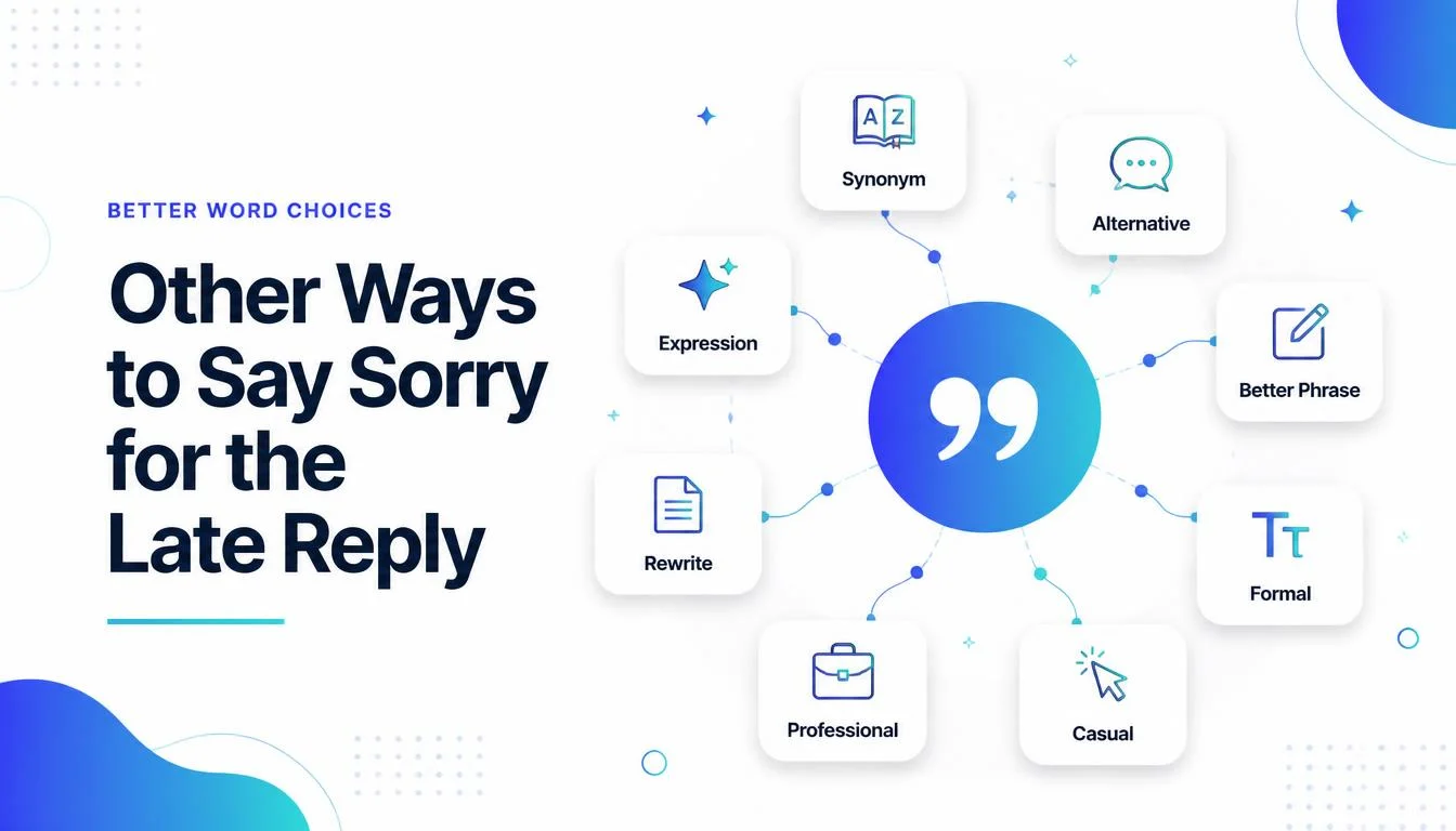 Other Ways to Say Sorry for the Late Reply