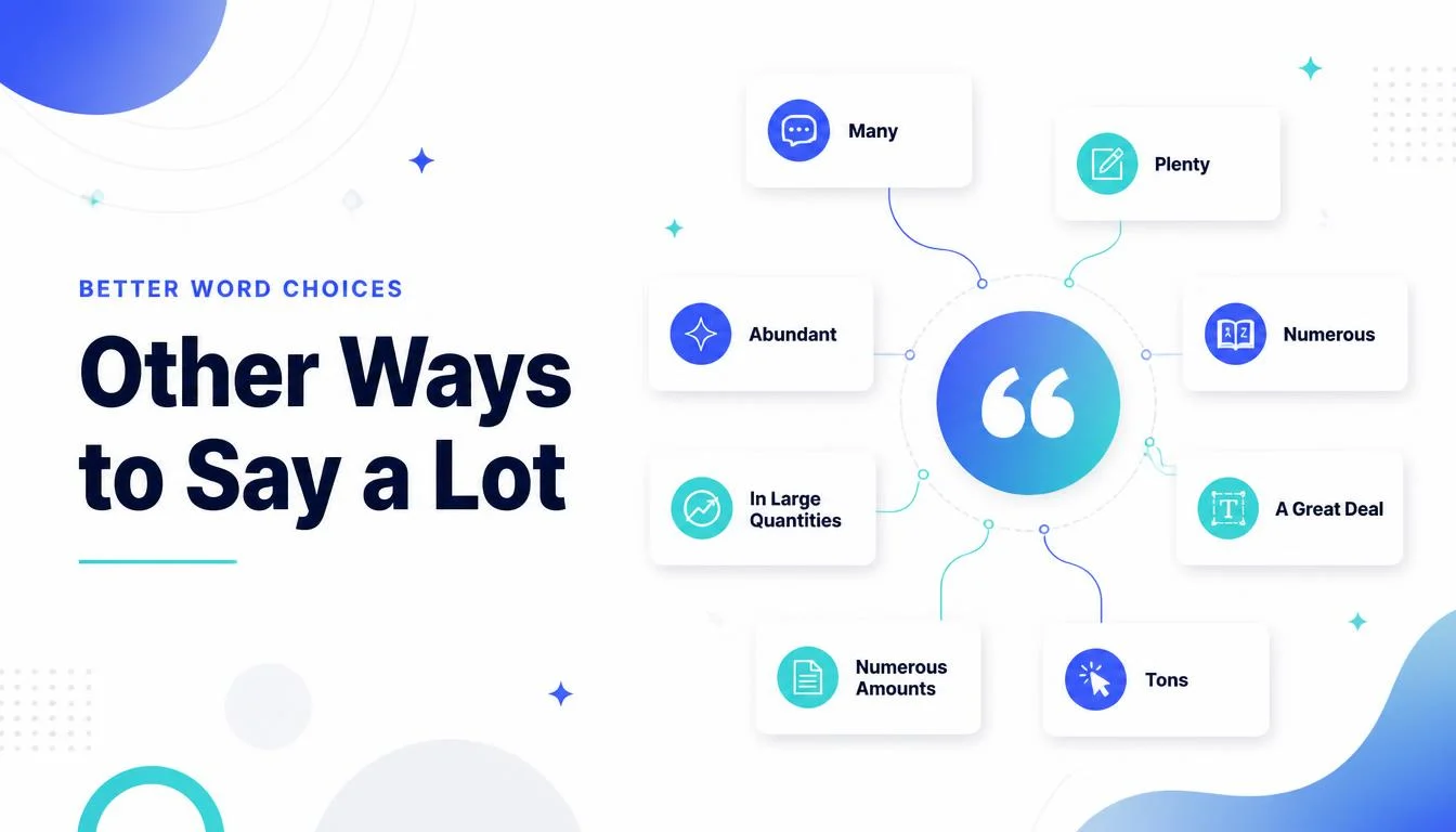 Other Ways to Say a Lot