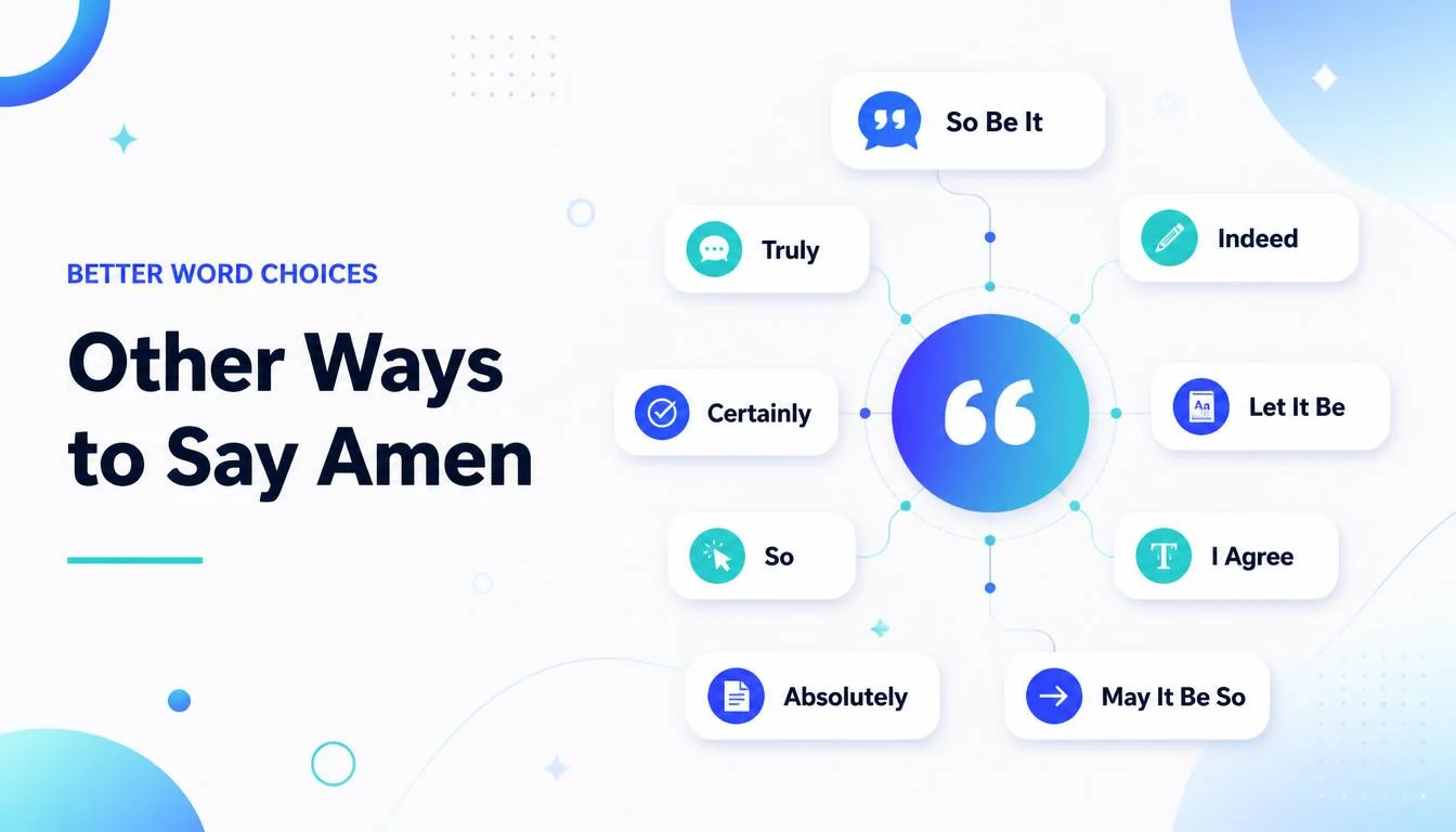 Other Ways to Say Amen