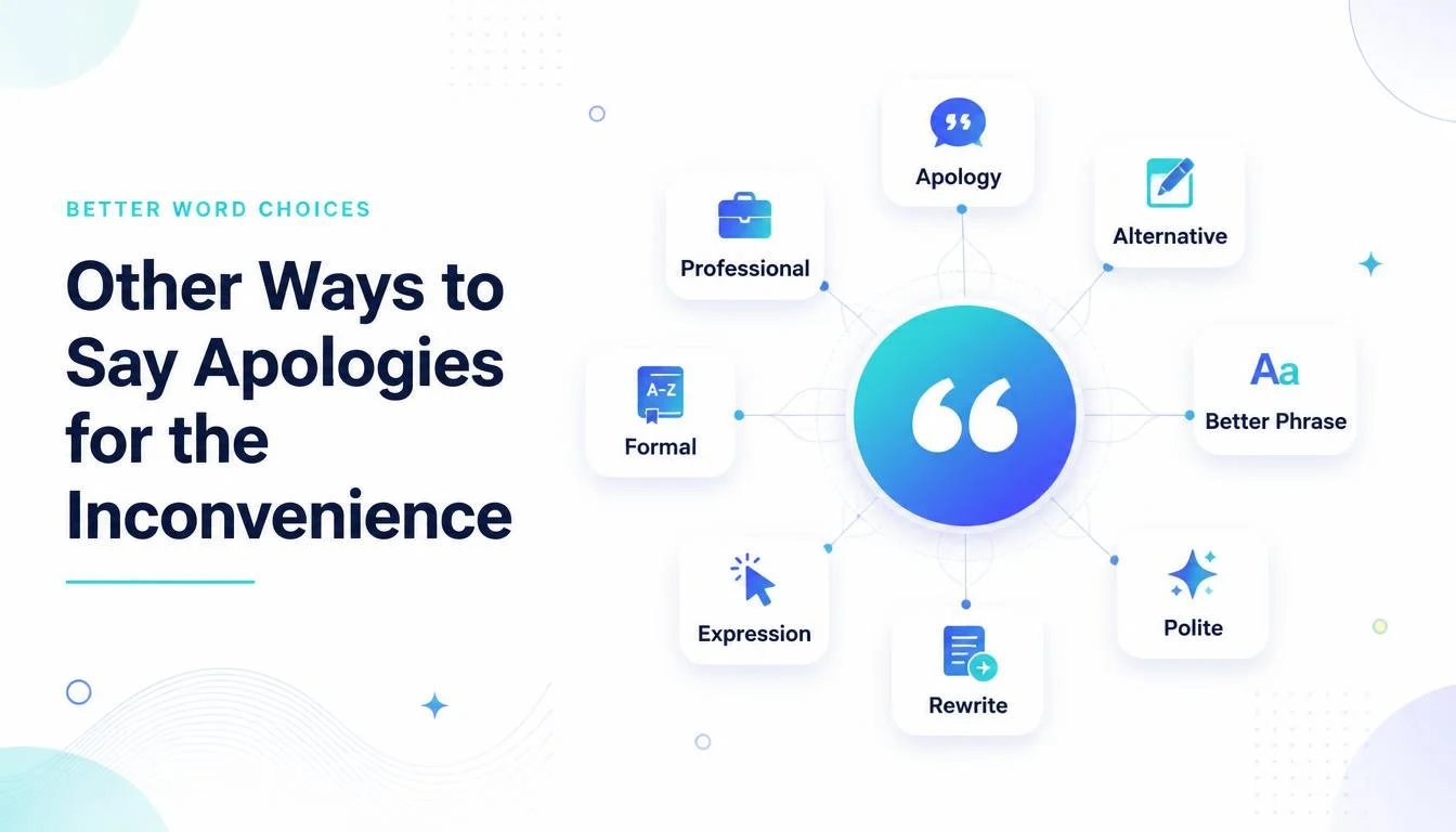 Other Ways to Say Apologies for the Inconvenience