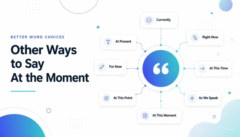other ways to say at the moment