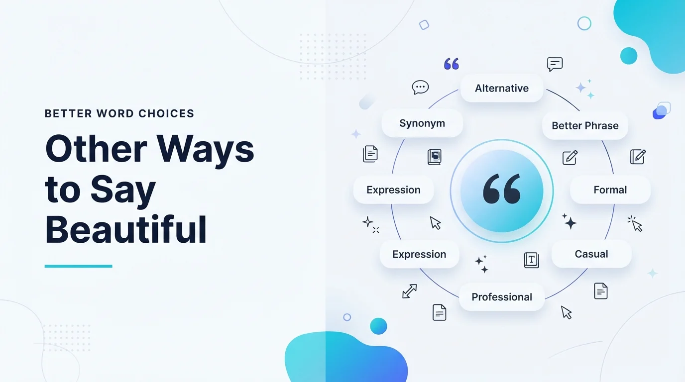 Other Ways to Say Beautiful