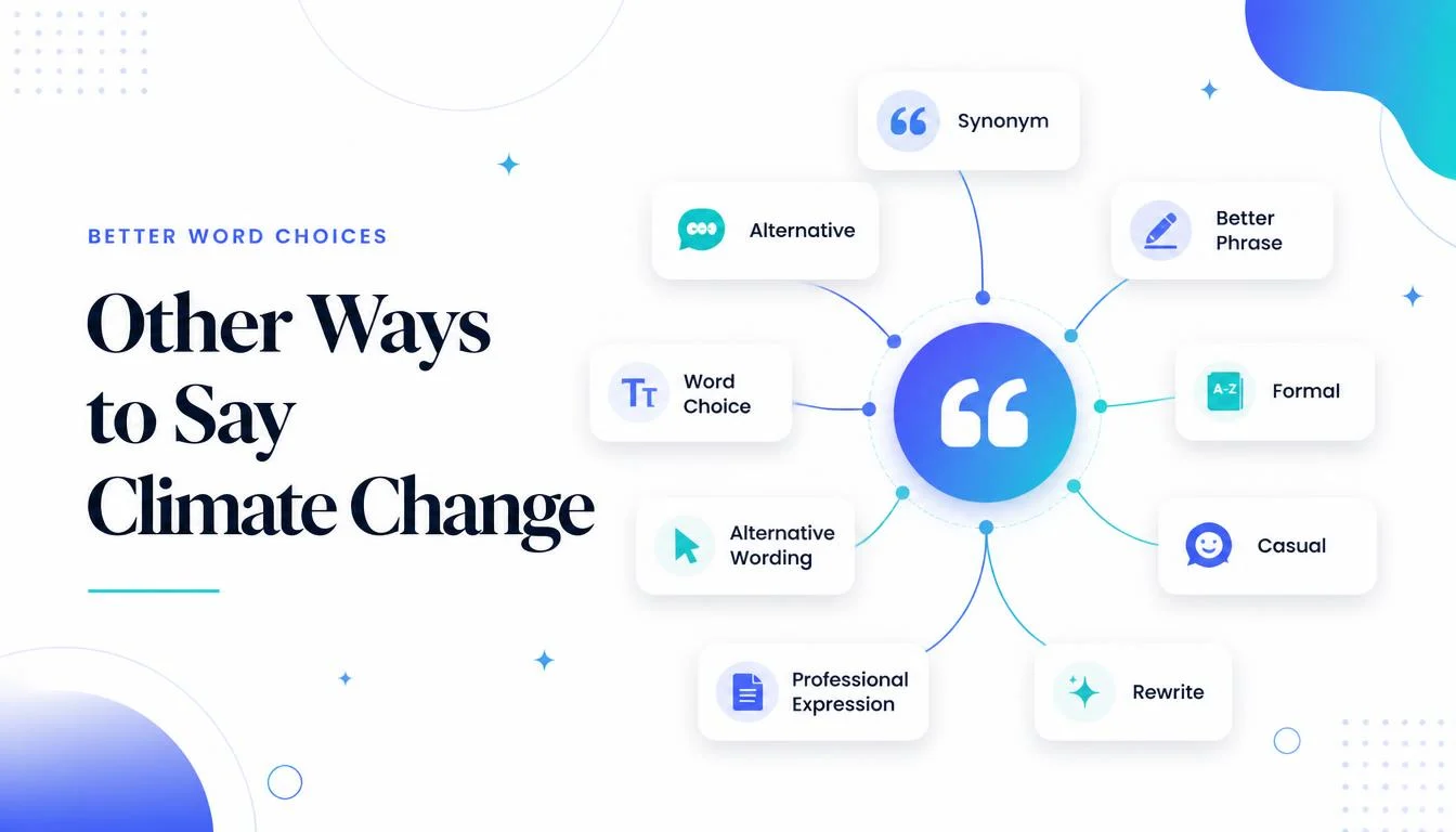 Other Ways to Say Climate Change