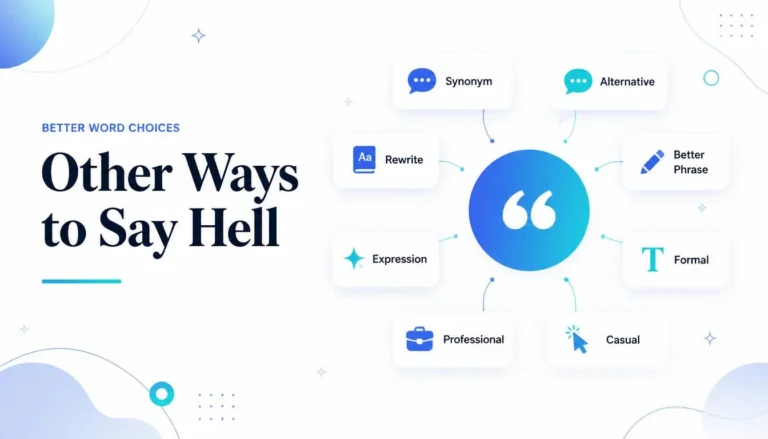 Other Ways to Say Hell