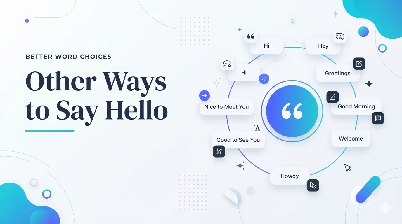 Other Ways to Say Hello