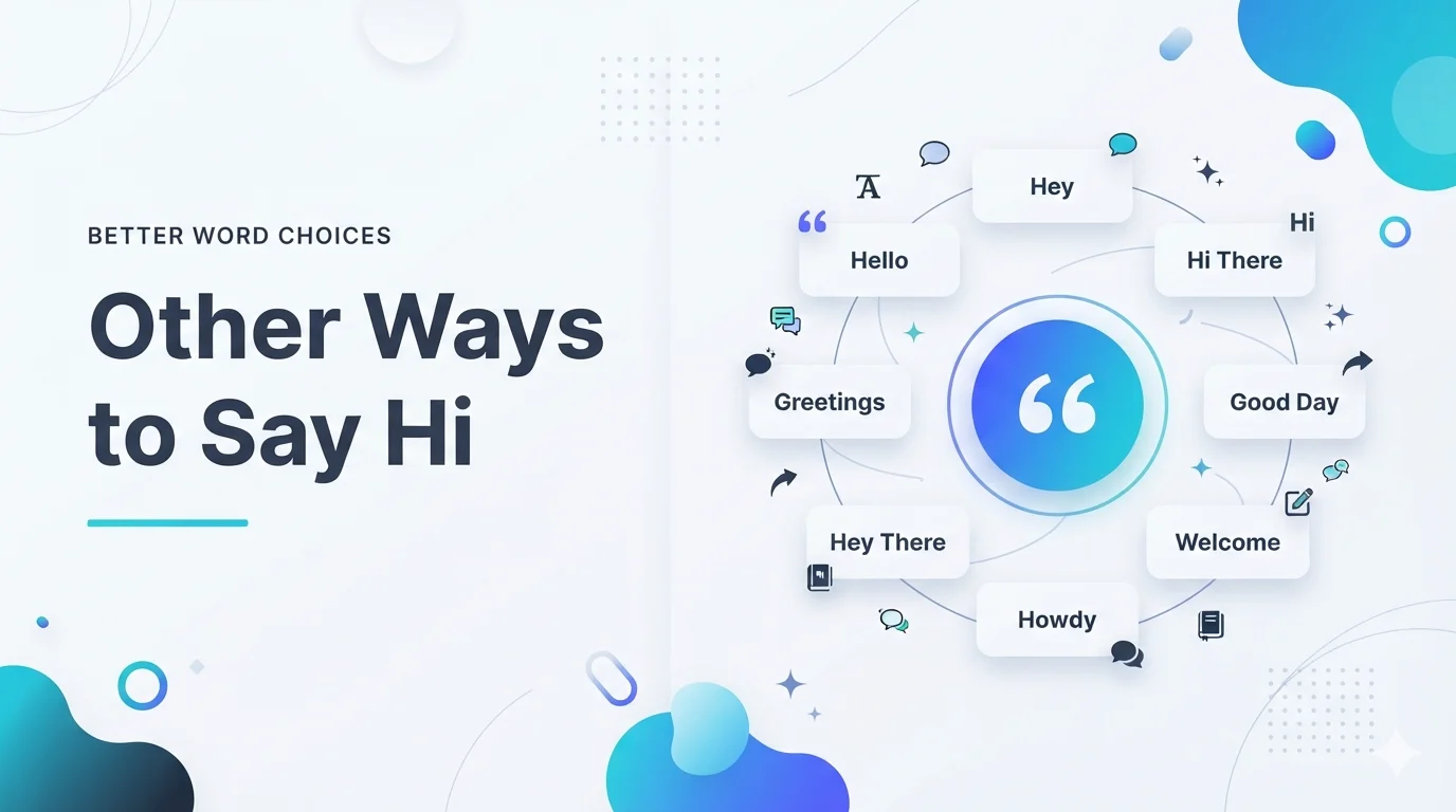 Other Ways to Say Hi