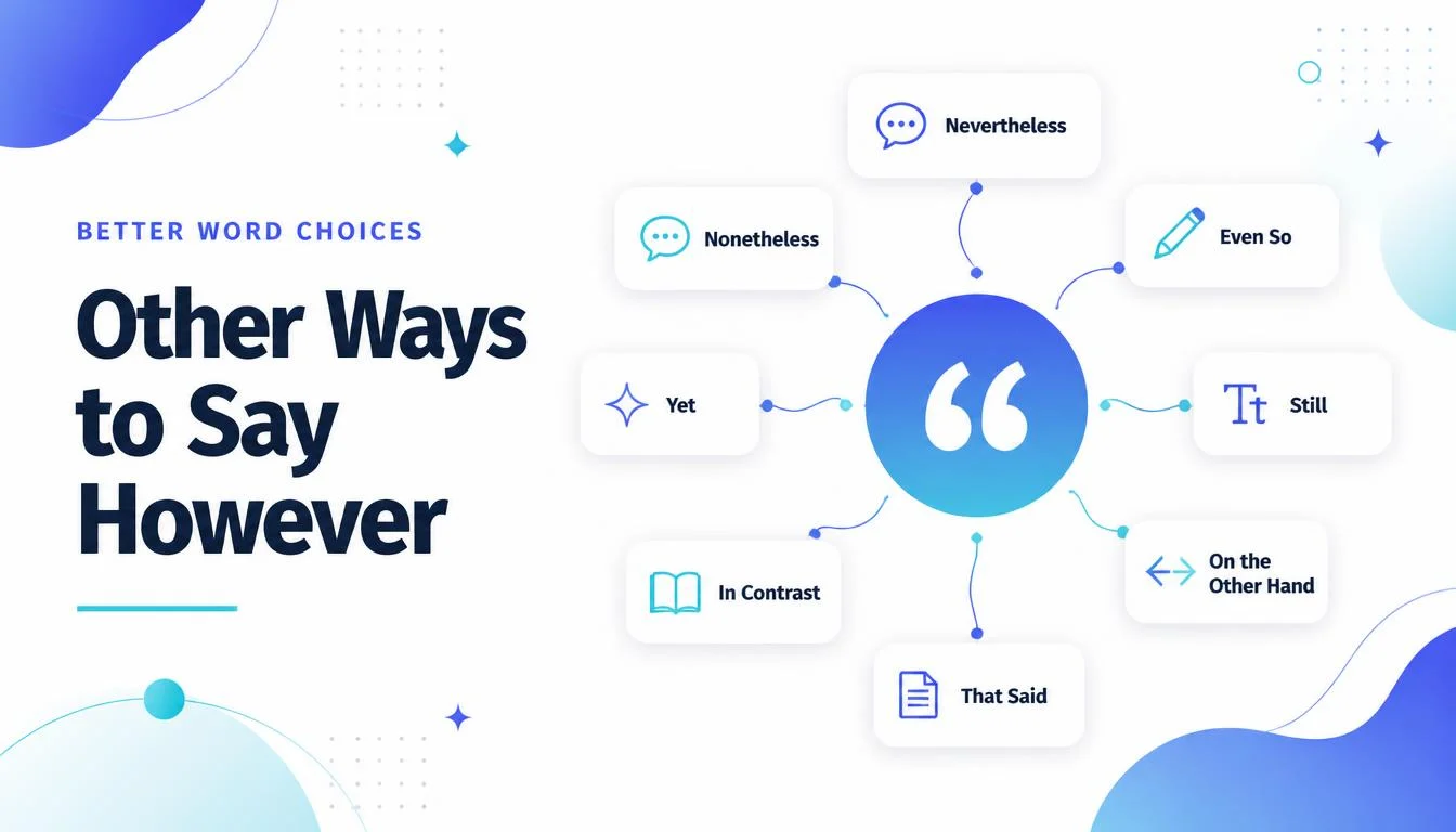 Other Ways to Say However