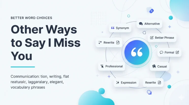Other Ways to Say I Miss You