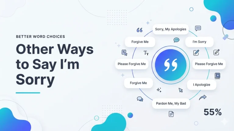 Other Ways to Say I’m Sorry