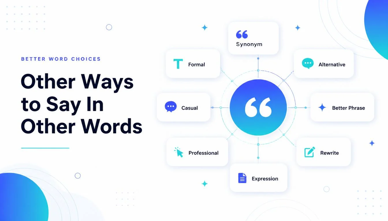 Other Ways to Say In Other Words
