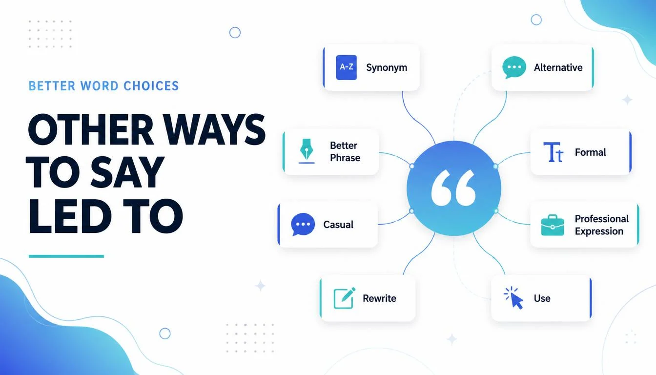 Other Ways to Say Led To