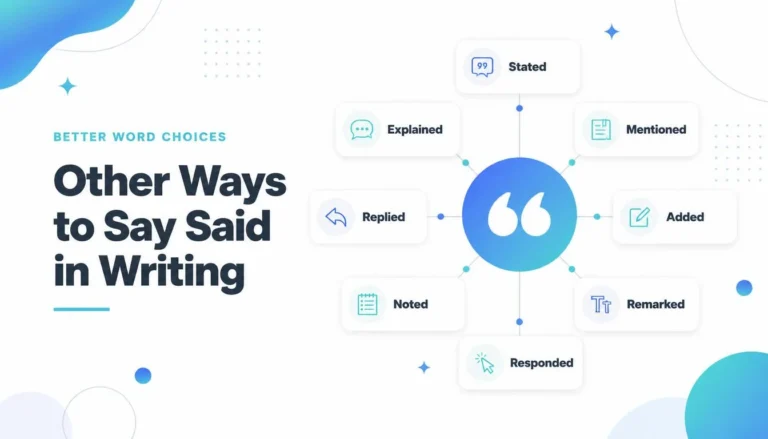 Other Ways to Say Said in Writing