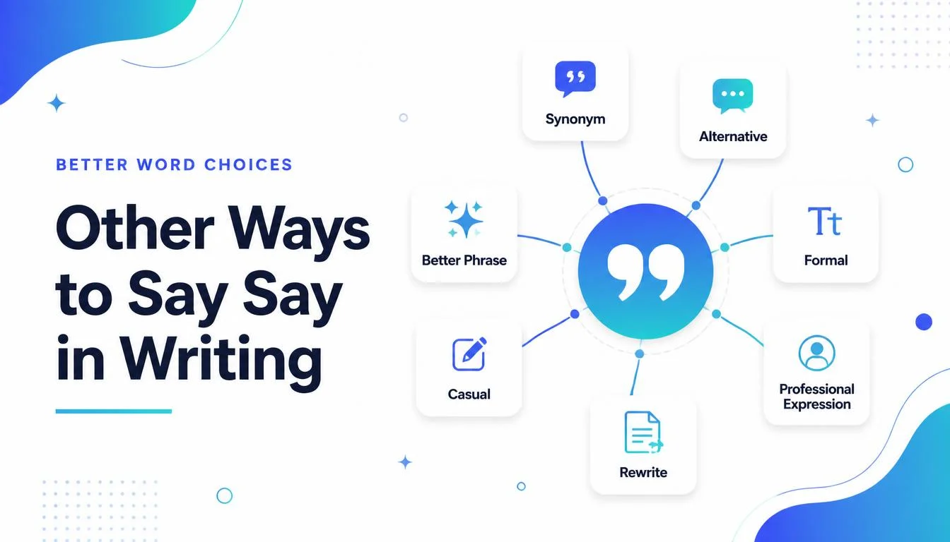 Other Ways to Say Say in Writing