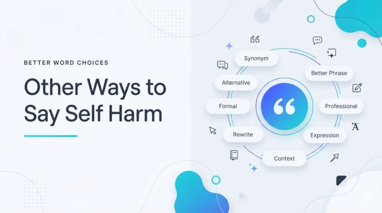 Other Ways to Say Self Harm