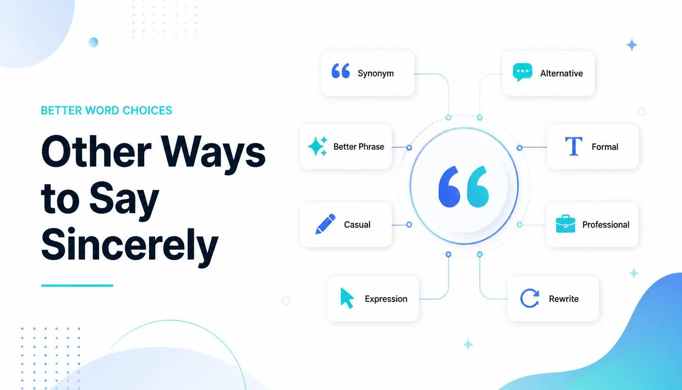 Other Ways to Say Sincerely