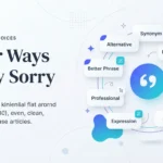 Other Ways to Say Sorry