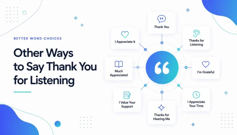 Other Ways to Say Thank You for Listening
