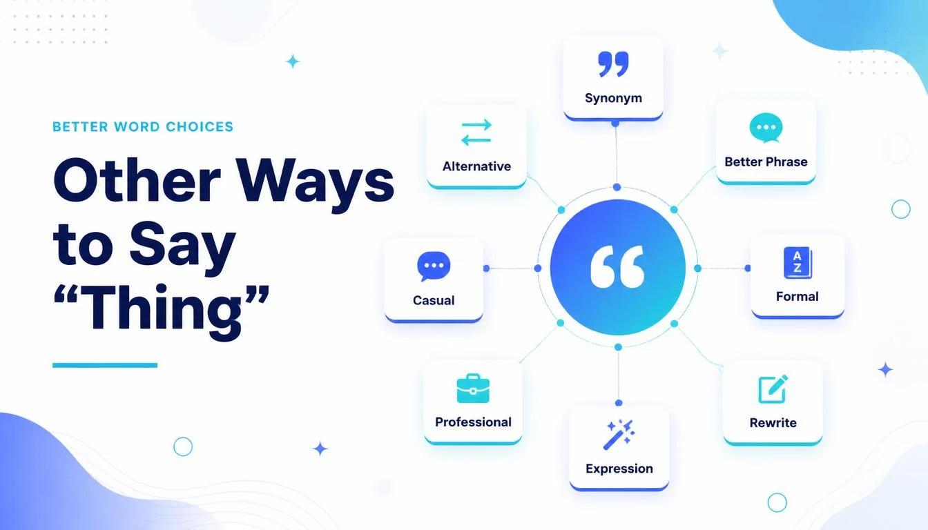 Other Ways to Say “Thing”