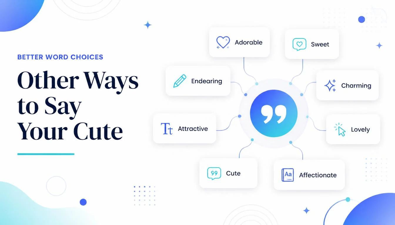 Other Ways to Say Your Cute