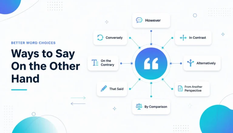 Ways to Say On the Other Hand