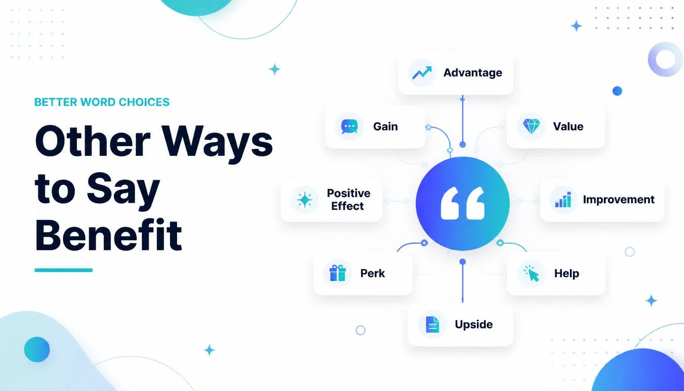 Other Ways to Say Benefit